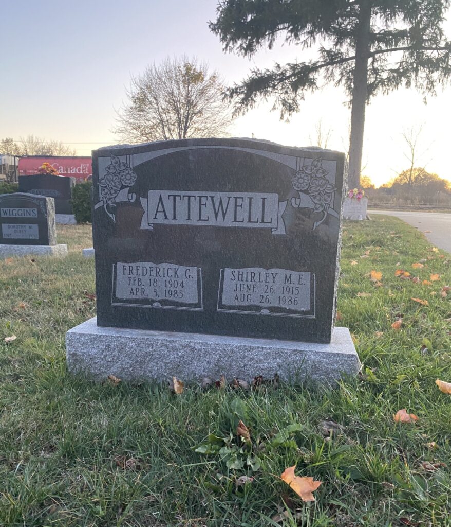 Frederick George Attewell - Gravestone at Maple Leaf Cemetery