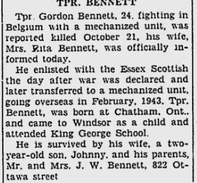 Gordon Bennett Obit.